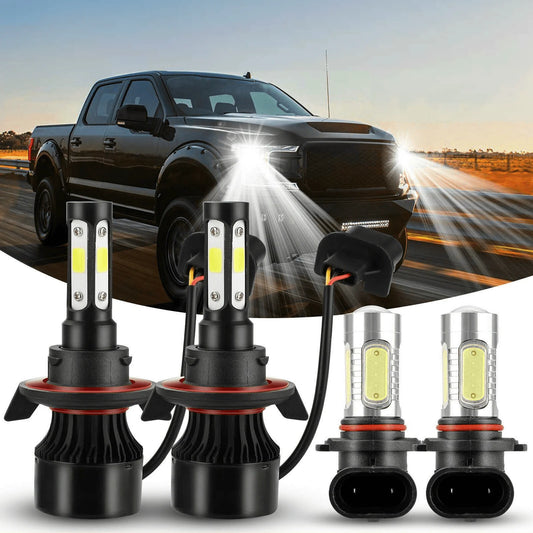 Enhance Your Driving Experience with 4x H13 LED Headlight Bulbs for Ford F-150, F-250, F-350 - KinglyDay