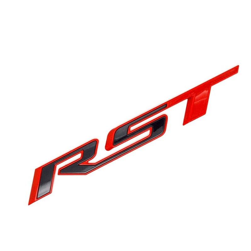 Black Red RST Tailgate Emblem OEM GM Chevrolet Silverado Tahoe Yukon ...