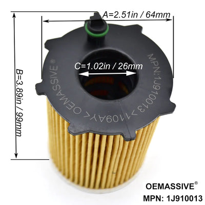 1109AY Ölfilter für Peugeot 206 SW 207 CC 308 SW 508 Expert Tepee / 207 Bipper 2007-2018/407 2004-2018/206 2001-2010
