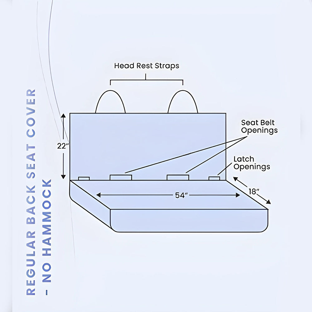Kinglyday Dog Seat Cover Without Hammock for Cars, SUVs, and Small Trucks - Heavy Duty, Non Slip, Waterproof