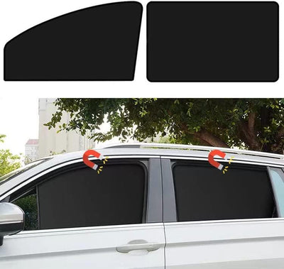 Car Side Window Sun Shades, Window Sunshades Privacy Curtains, 100% Block Light for Breastfeeding, Taking a nap, Changing Clothes, Camping - KinglyDay