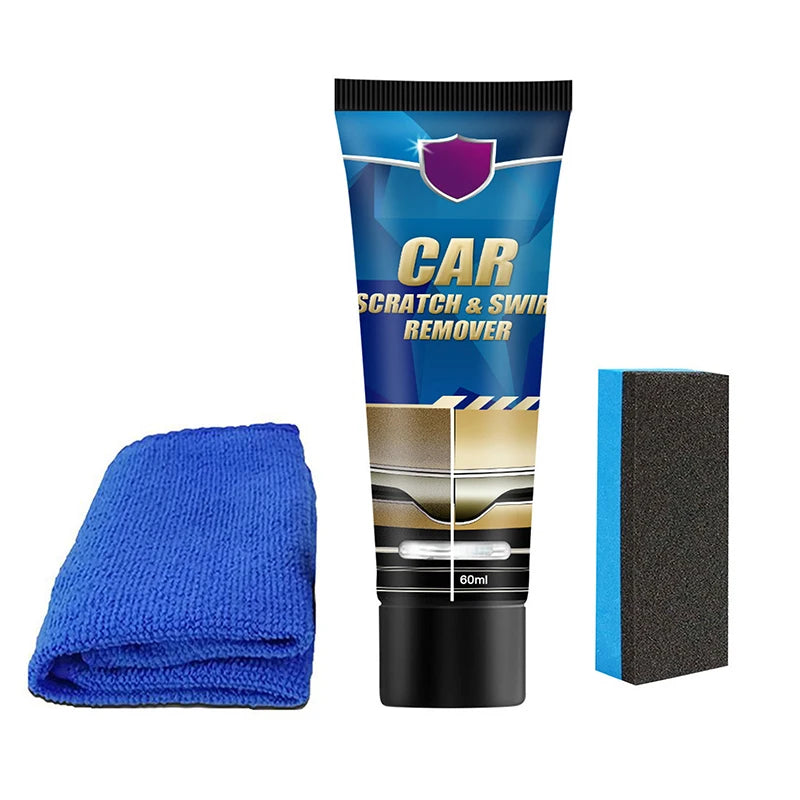 60/120ml Car Repair Paint Paste Scratch Remover Kit with Sponge and Towel Scratch Coating Polishing Wax Auto Scratches Repairing