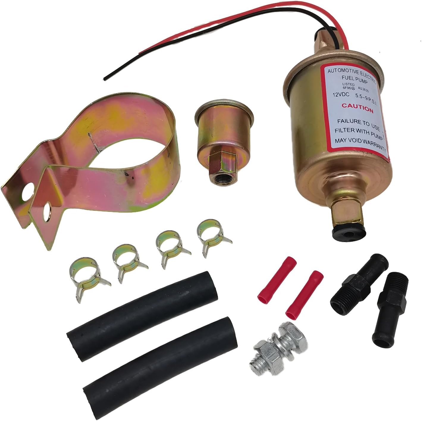 E8012S Universal 12V Electric Fuel Pump 5.5-9 PSI For All 12 Volt Cars, Trucks, Boats & Generators FD0002, P60430, EP12S, 6414671