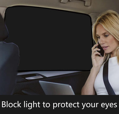 Car Side Window Sun Shades, Window Sunshades Privacy Curtains, 100% Block Light for Breastfeeding, Taking a nap, Changing Clothes, Camping - KinglyDay