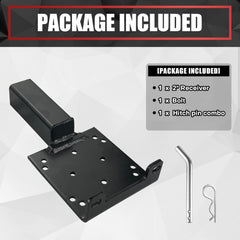 Kinglyday Universal Trailer Hitch Winch Mounting Plate with 2" Receiver , Winch Bracket Winch Mounting Plate for ATV UTV Winch Bracket Mounting Bracket