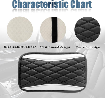 Car Center Console Cover, Universal Leather Waterproof Armrest Seat Box Cover Protector, Comfortable Car Decor Accessories Fit for Most Cars, Vehicles, SUVs