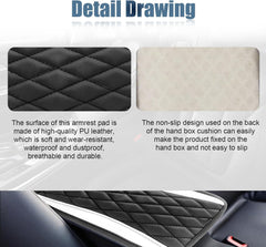 Car Center Console Cover, Universal Leather Waterproof Armrest Seat Box Cover Protector, Comfortable Car Decor Accessories Fit for Most Cars, Vehicles, SUVs