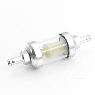 8mm CNC Aluminum Alloy Glass Motorcycle Gas Fuel Gasoline Oil Filter Universal Moto Accessories for ATV Dirt Pit Bike Motocross
