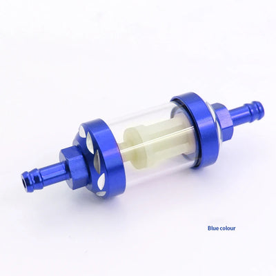 8mm CNC Aluminum Alloy Glass Motorcycle Gas Fuel Gasoline Oil Filter Universal Moto Accessories for ATV Dirt Pit Bike Motocross