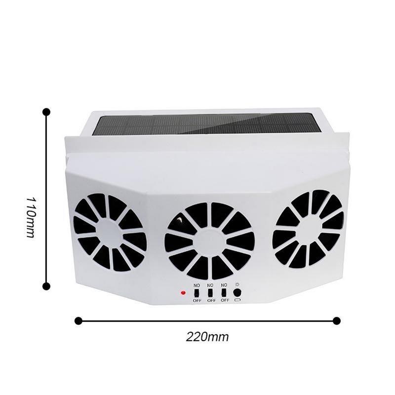 Car Fan Ventilation Solar Car Three Hood Auto Exhaust Fan Radiator Solar Car Desuperheater Powerful Power-White Air Cooler Mini - KinglyDay