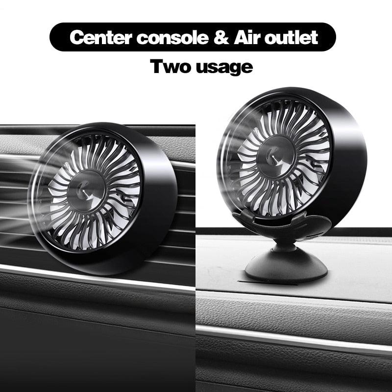 Car Fan Multi-Function Mini Car Fan Cooler Car 360 Degree Rotating Cooling Fan Electric Car Circulator 12-24v 3 Speed Car Cooler - KinglyDay