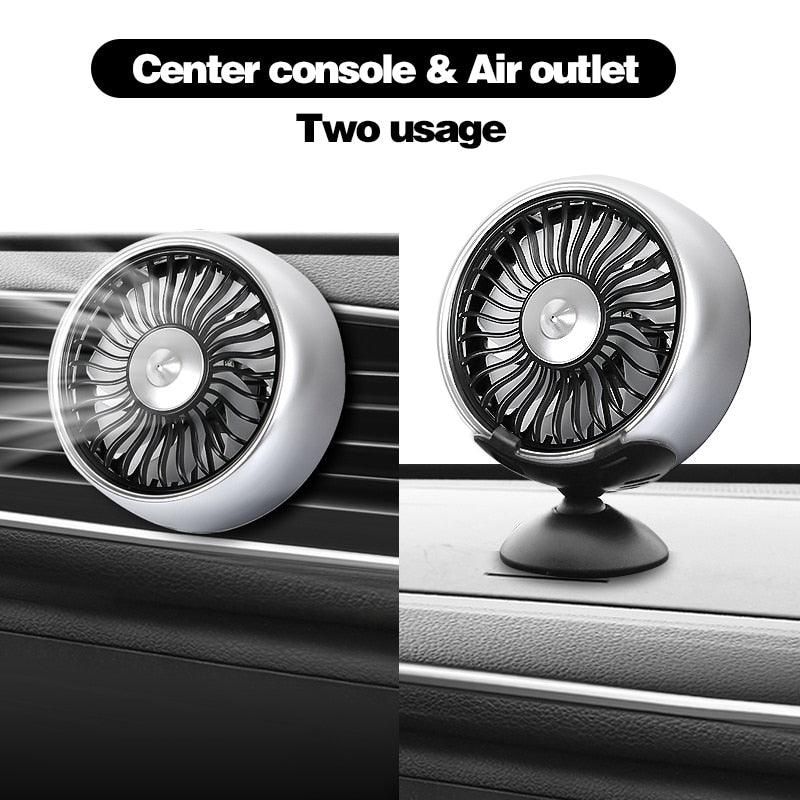 Car Fan Multi-Function Mini Car Fan Cooler Car 360 Degree Rotating Cooling Fan Electric Car Circulator 12-24v 3 Speed Car Cooler - KinglyDay