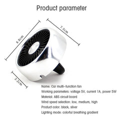 Car Fan Multi-Function Mini Car Fan Cooler Car 360 Degree Rotating Cooling Fan Electric Car Circulator 12-24v 3 Speed Car Cooler - KinglyDay