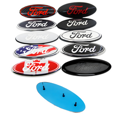 9 inch Ford Logo Grille Emblem with Pins | 2PCS