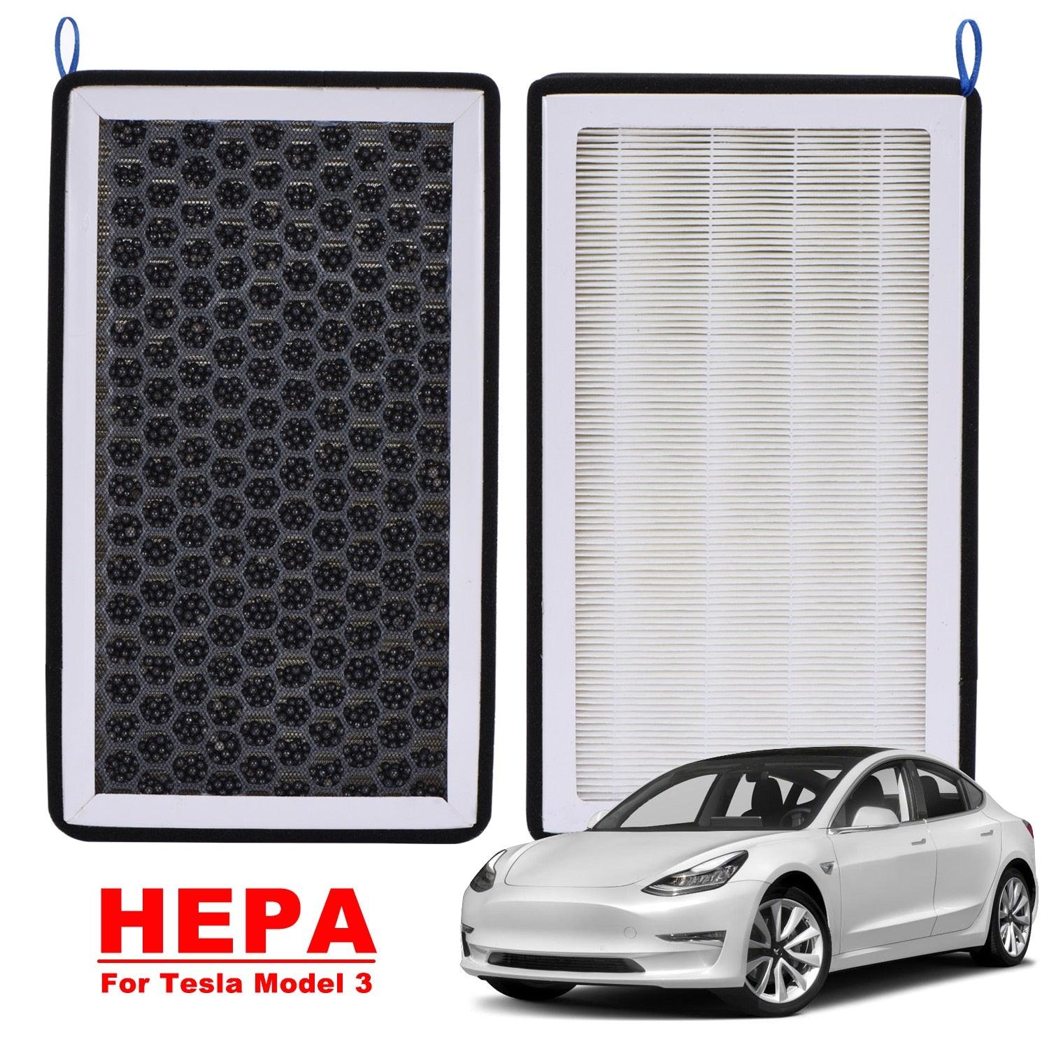 Kinglyday Air Filter for Tesla Model 3 - HEPA Activated Carbon, Summer Essential for Fresh Air - KinglyDay