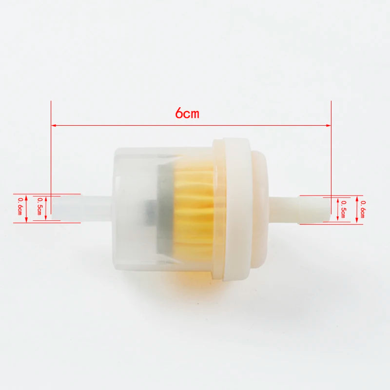 6mm Motorcycle Petrol Fuel Tap Valves On/Off Switch + Oil tube+Oil filter Inline Petcock Pit Dirt Bike ATV UTV Scooter