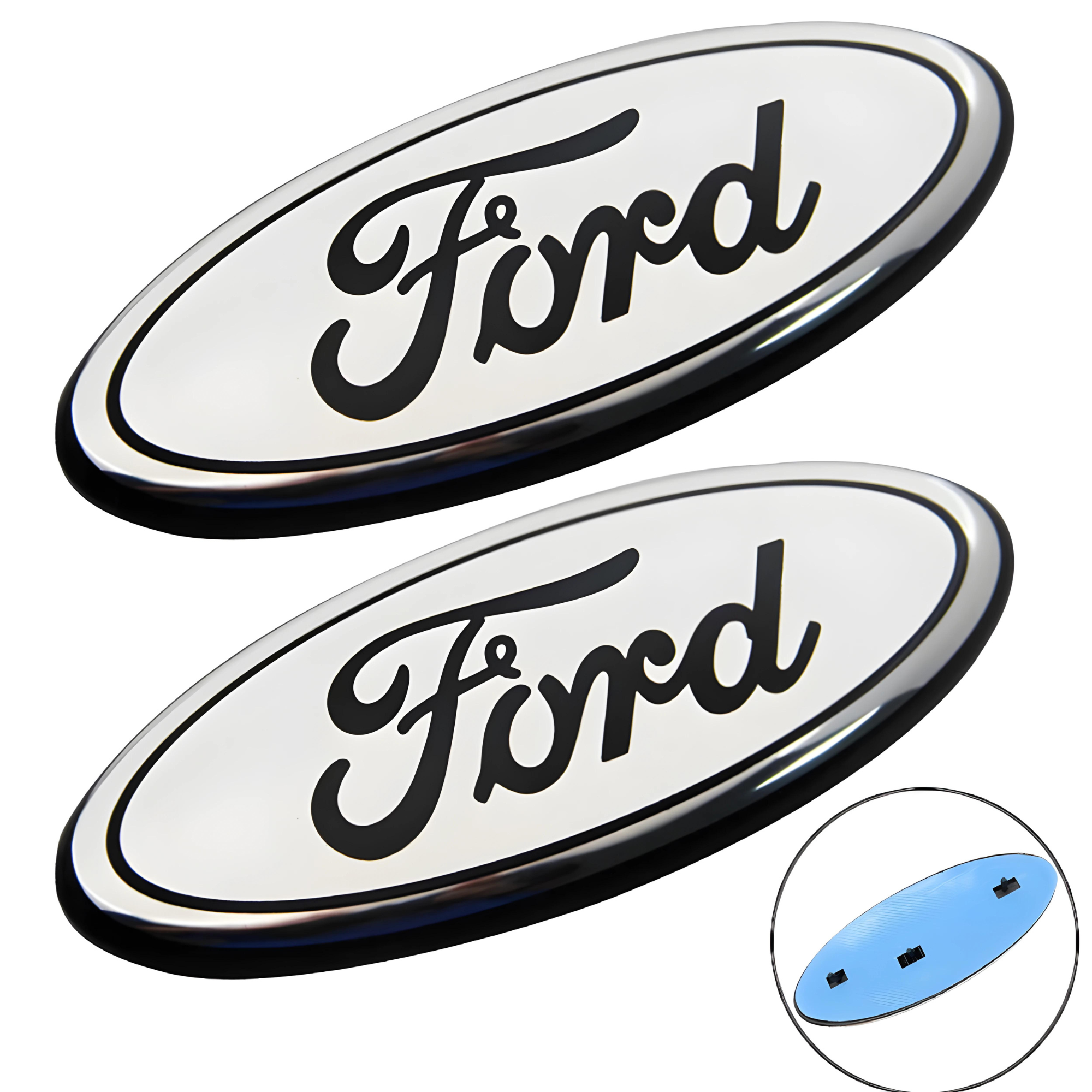 9 inch Ford Logo Grille Emblem with Pins | 2PCS