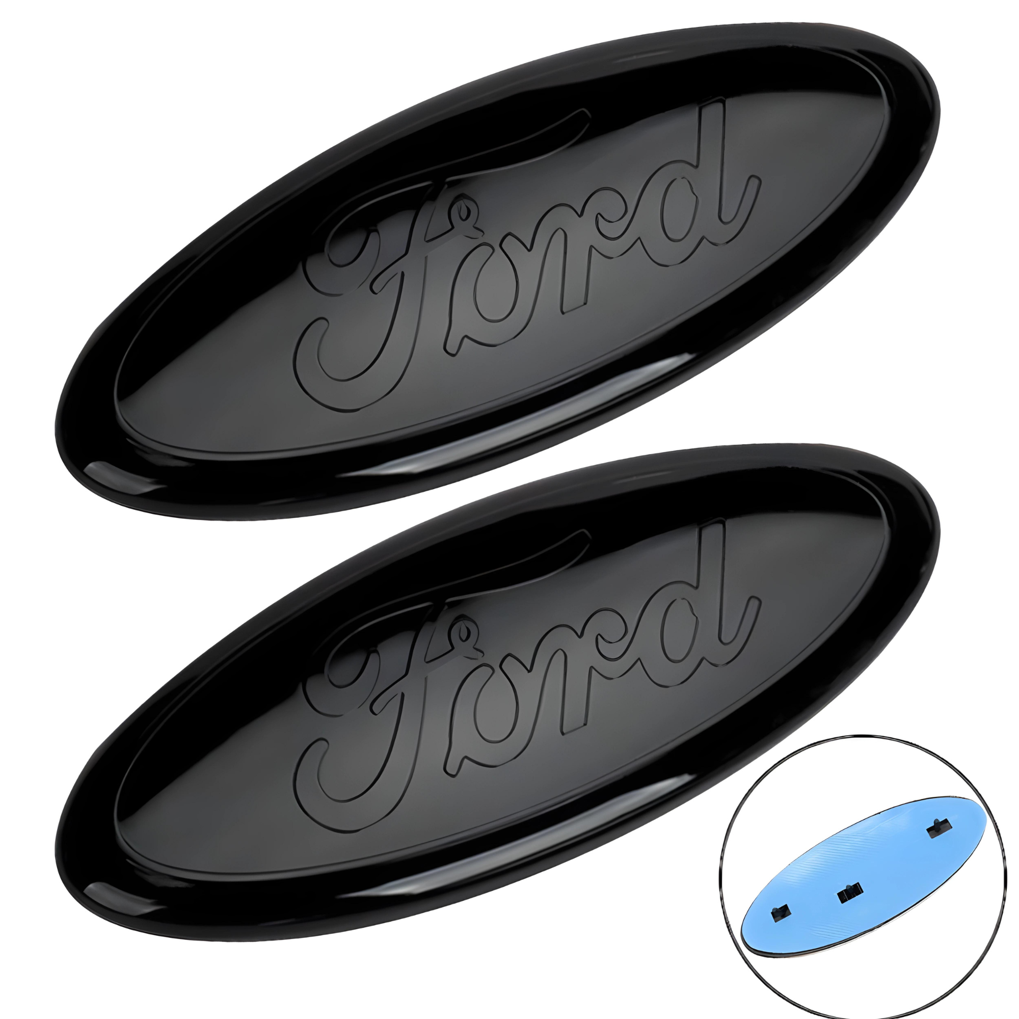 9 inch Ford Logo Grille Emblem with Pins | 2PCS