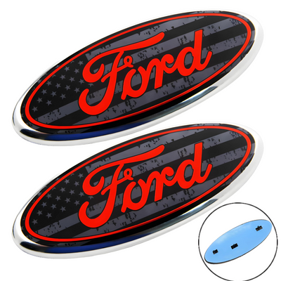 9 Zoll Ford Logo Kühlergrill Emblem mit Pins | 2PCS