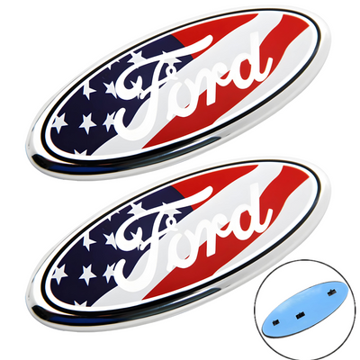 9 Zoll Ford Logo Kühlergrill Emblem mit Pins | 2PCS
