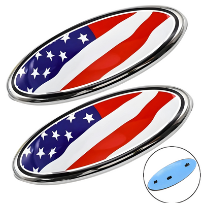 9 Zoll Ford Logo Kühlergrill Emblem mit Pins | 2PCS