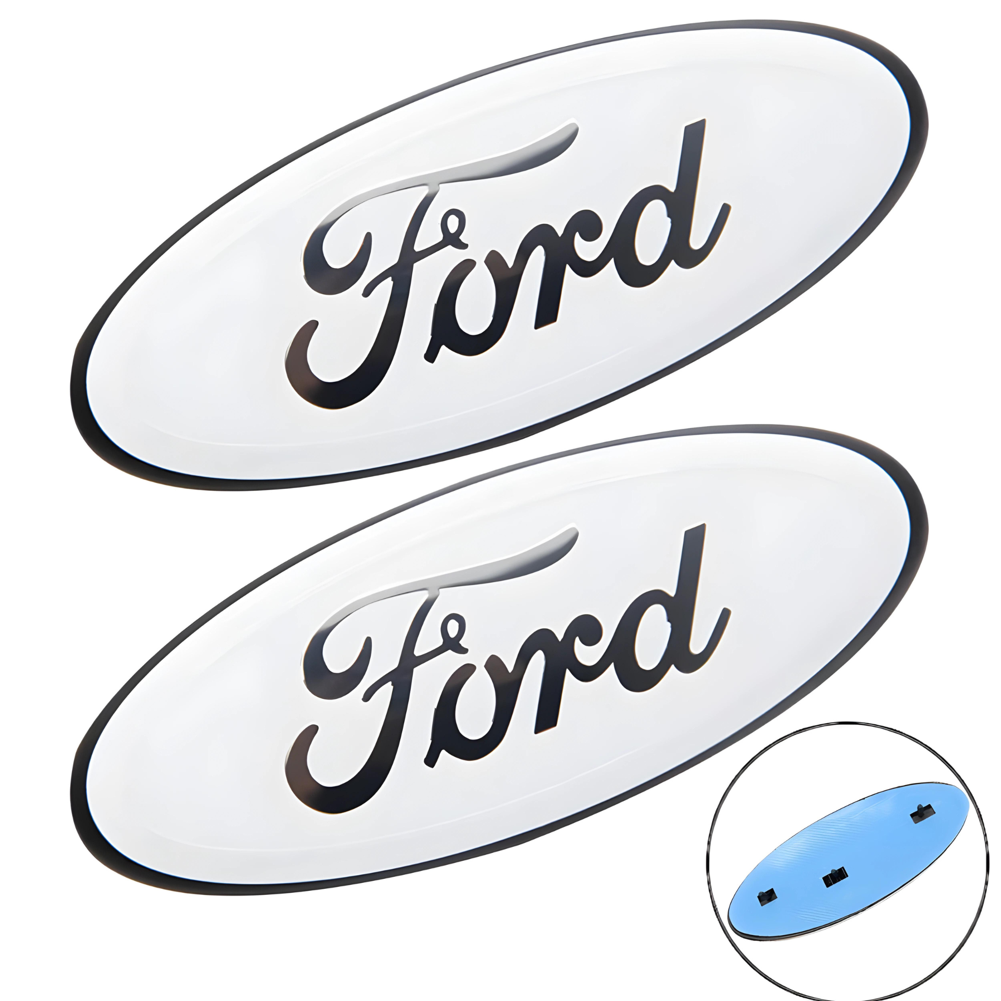 9 inch Ford Logo Grille Emblem with Pins | 2PCS