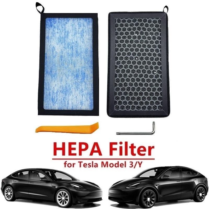 Kinglyday Advanced HEPA Activated Carbon Air Filter Replacement Kit for Tesla Model 3/Y - Ensures Hygienic Protection & Fresh Air - KinglyDay