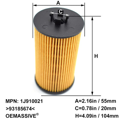 Oil Filter 93185674 For Buick Cascada Chevrolet Aveo GMC Canyon Pontiac G3 Opel Adam Suzuki Wagon R Fiat Croma Vauxhall Saab
