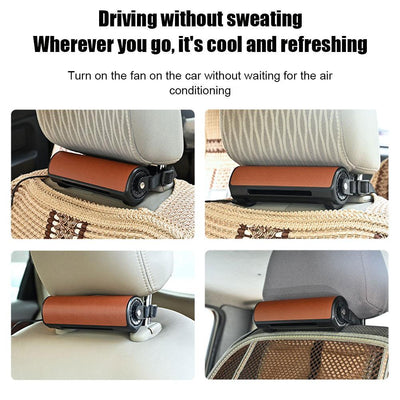 Car Interior Rear Headrest Fan USB Plug In Car Seat Noise Creative Low Power To Seat Car Wind Fan Rear Summer Car Fan - KinglyDay