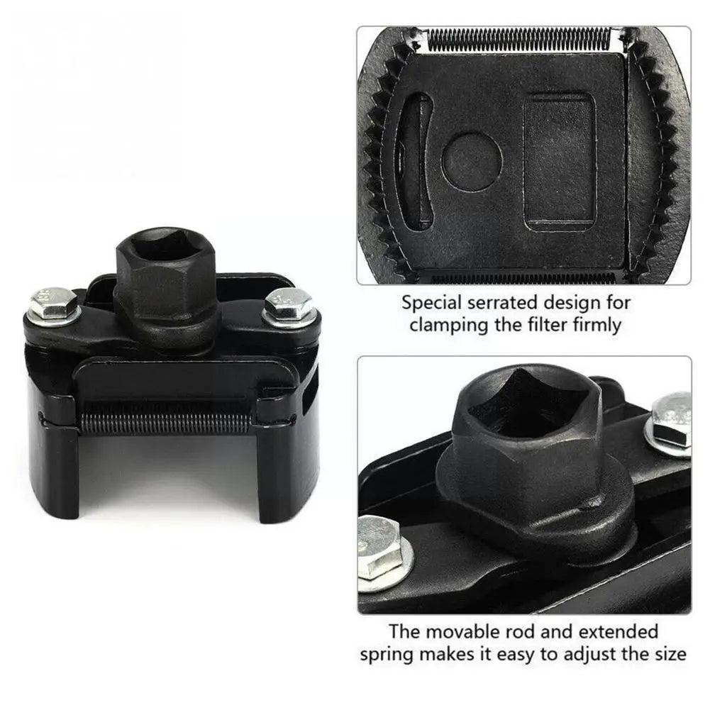 Universal Adjustable New Two-Jaws Oil Filter Wrench Filter 60-80mm Filter Wrenches Remover Steel Fuel Cast Two-Claw