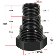 Universal Auto Oil Filter Threaded Adapter 1/2"-28 or 5/8"-24 NPT Auto Aluminum Alloy Suppressor Oil Filter Adaptor