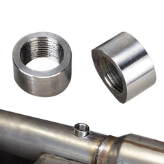 2Pack Pre-Curved Notched O2 Oxygen Sensor Weld Bung Nut M18x1.5 SS304