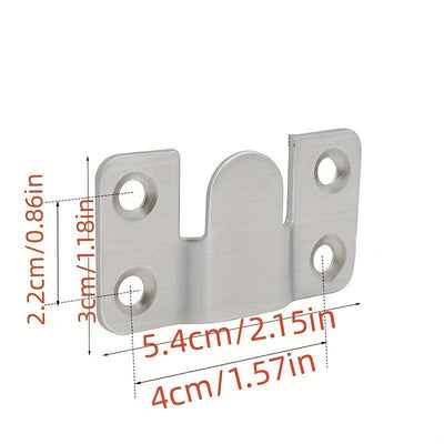 Stainless Steel Herringbone Clasp Insert Picture Frame Gallery Pendant Link Picture Clasp Bed Mirror Frame Fastener 2 Pieces - KinglyDay