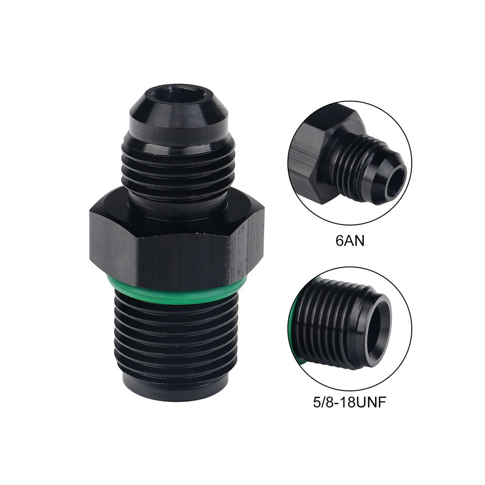 2Pcs -6AN 6AN Male Flare to 5/8"-18 Inverted Flare Adapter Fitting