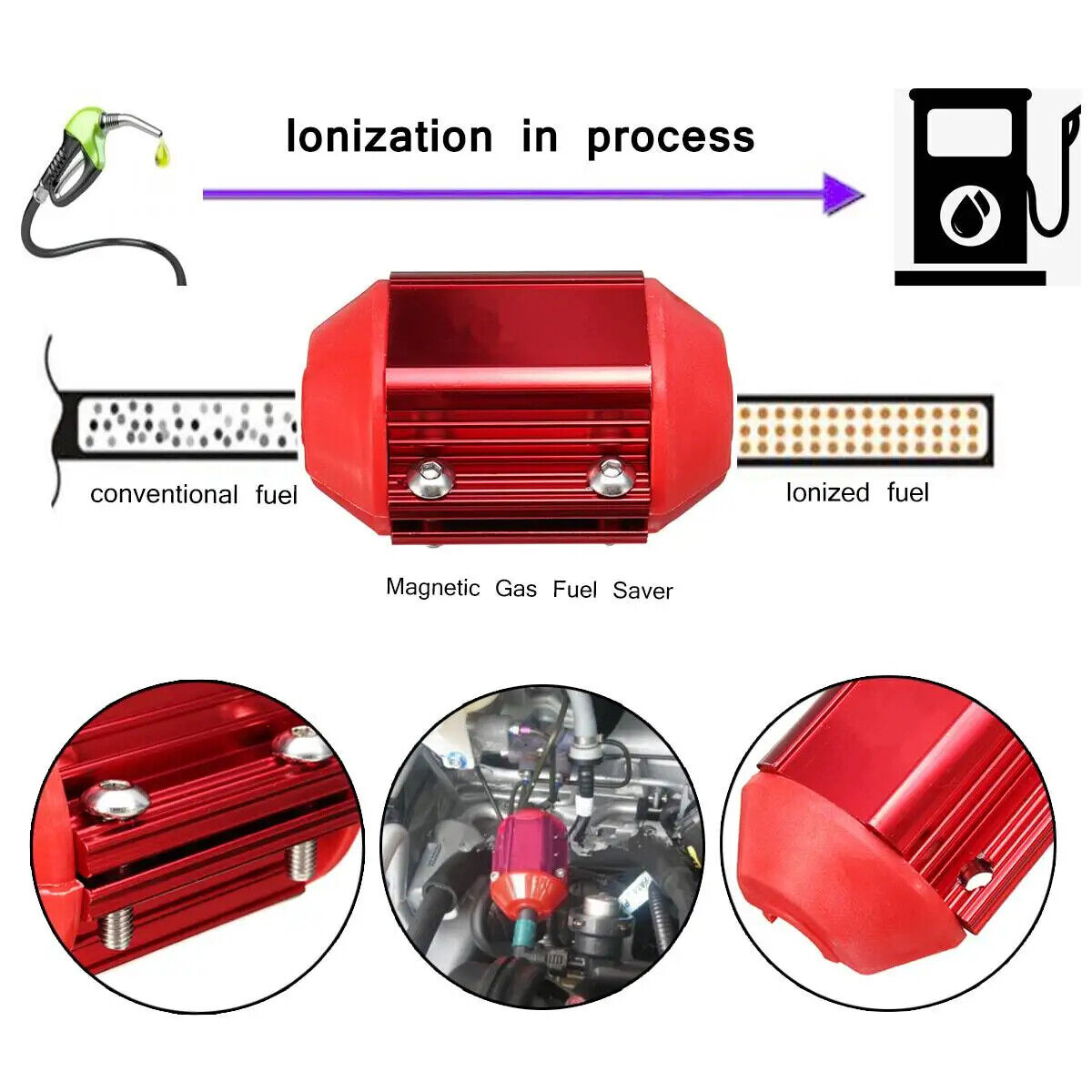 Car Fuel Saver Vehicle Magnetic Fuel Saving Device Gas Oil Fuel Fuelsaver Saver