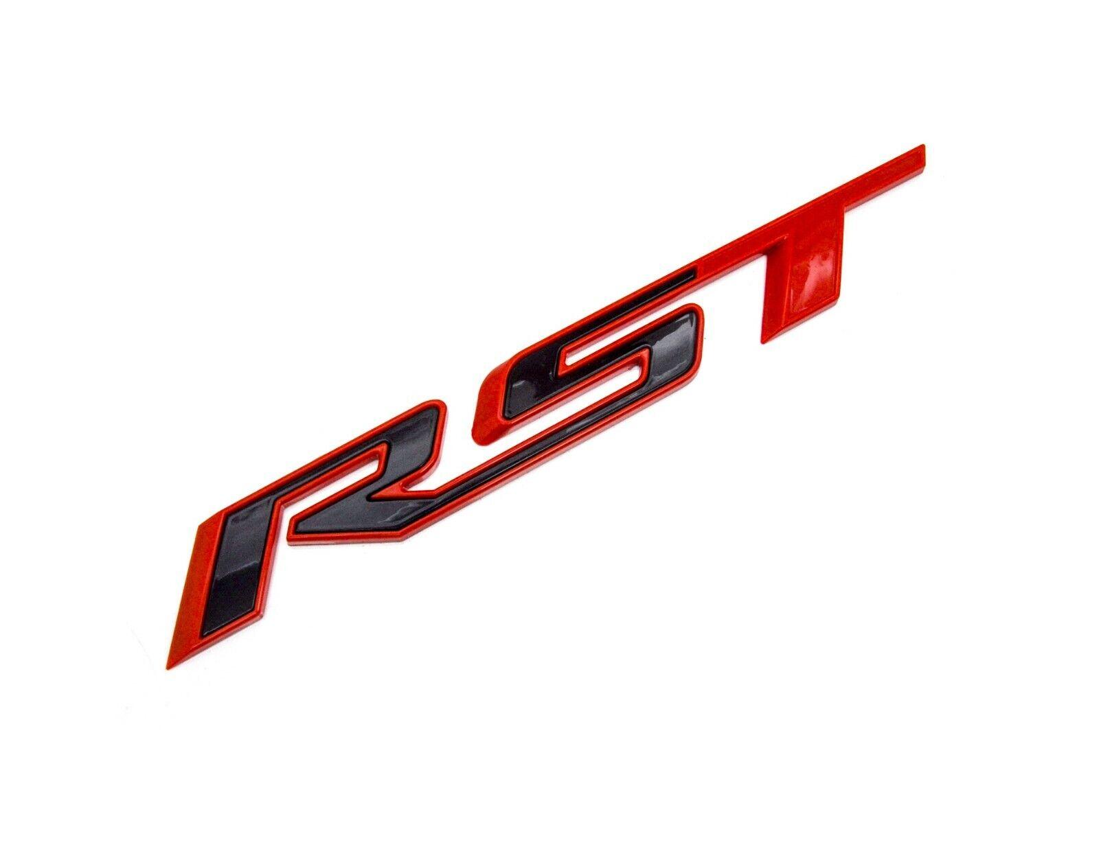 Black Red RST Tailgate Emblem OEM GM Chevrolet Silverado Tahoe Yukon SUV - KinglyDay