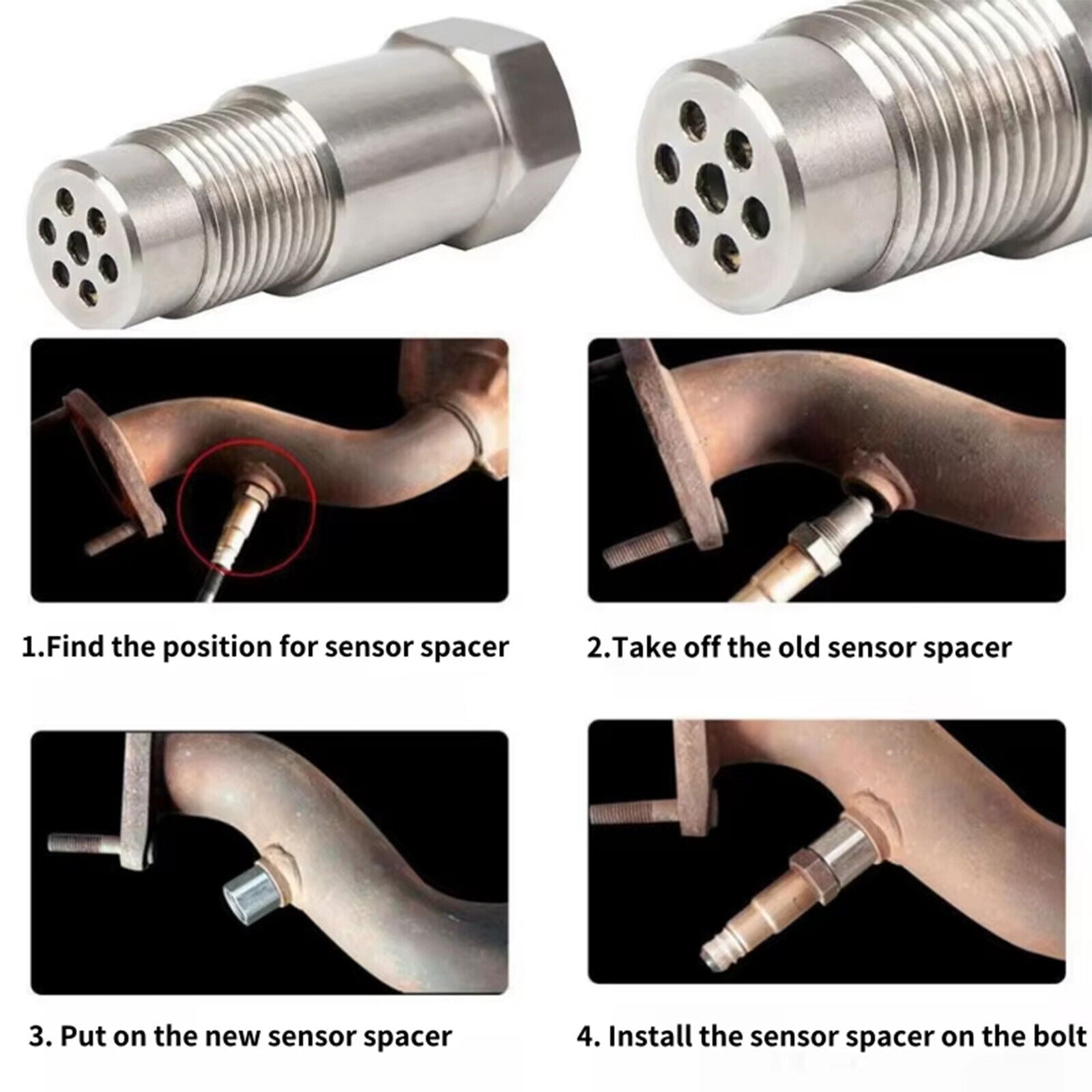 1/2x O2 02 Oxygen Sensor Weld In On Bungs & Plugs M18 X 1.5 Threaded Fitting
