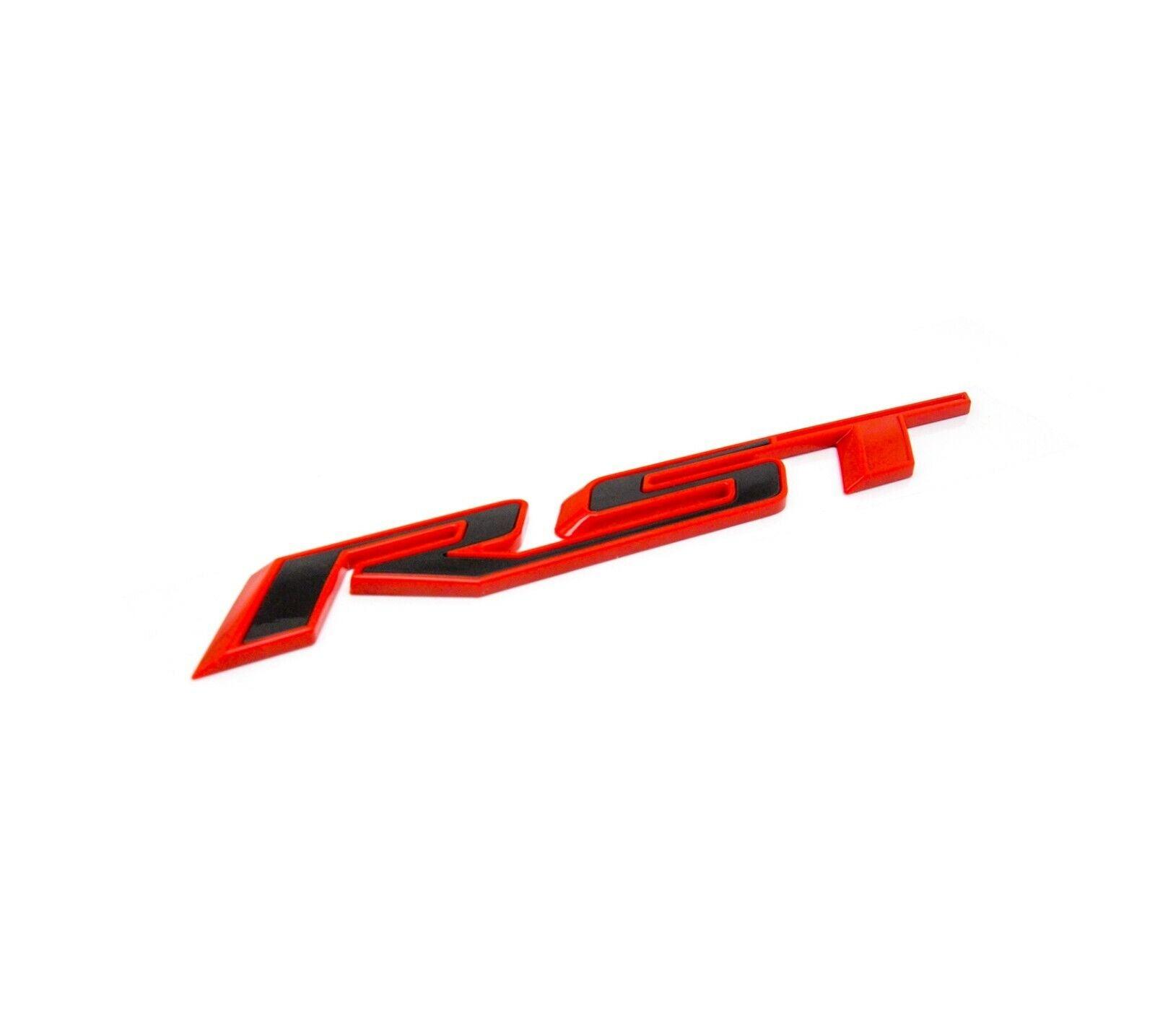 Red Rst Emblem Black Red RST Tailgate Emblem OEM GM Chevrolet Silverado Tahoe Yukon ...