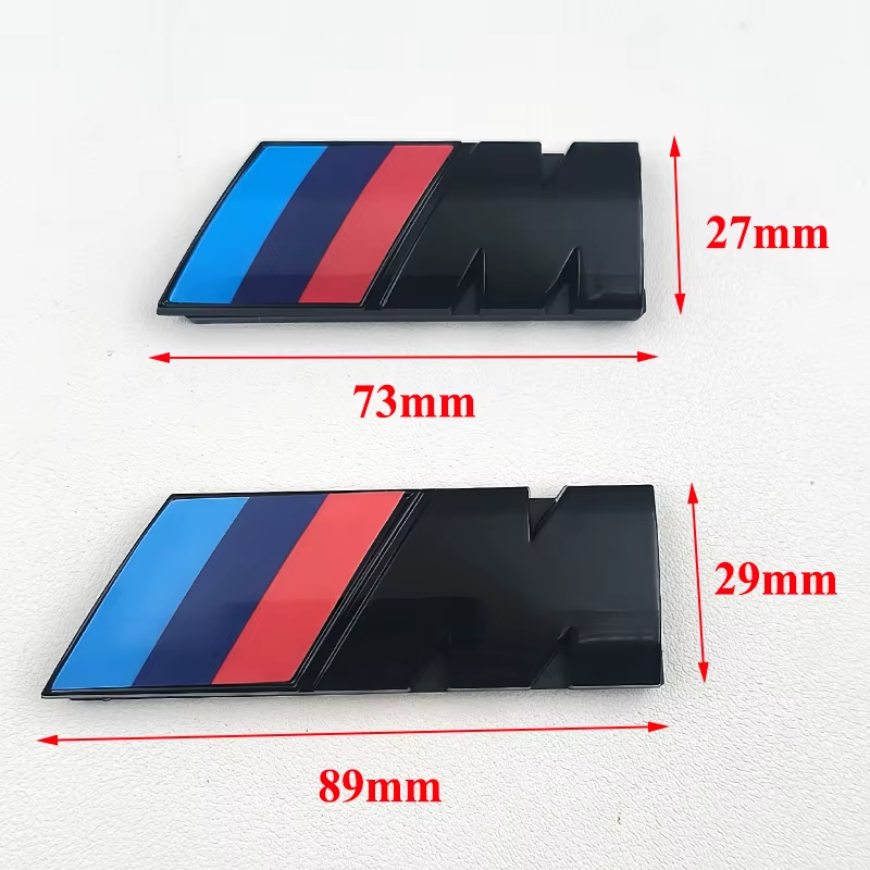 For BMW M Badge X1 X2 X3 X4 X5 X6 F48 G01 E46 3D Car Front Grille Badge Emblem