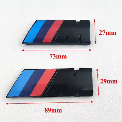 For BMW M Badge X1 X2 X3 X4 X5 X6 F48 G01 E46 3D Car Front Grille Badge Emblem