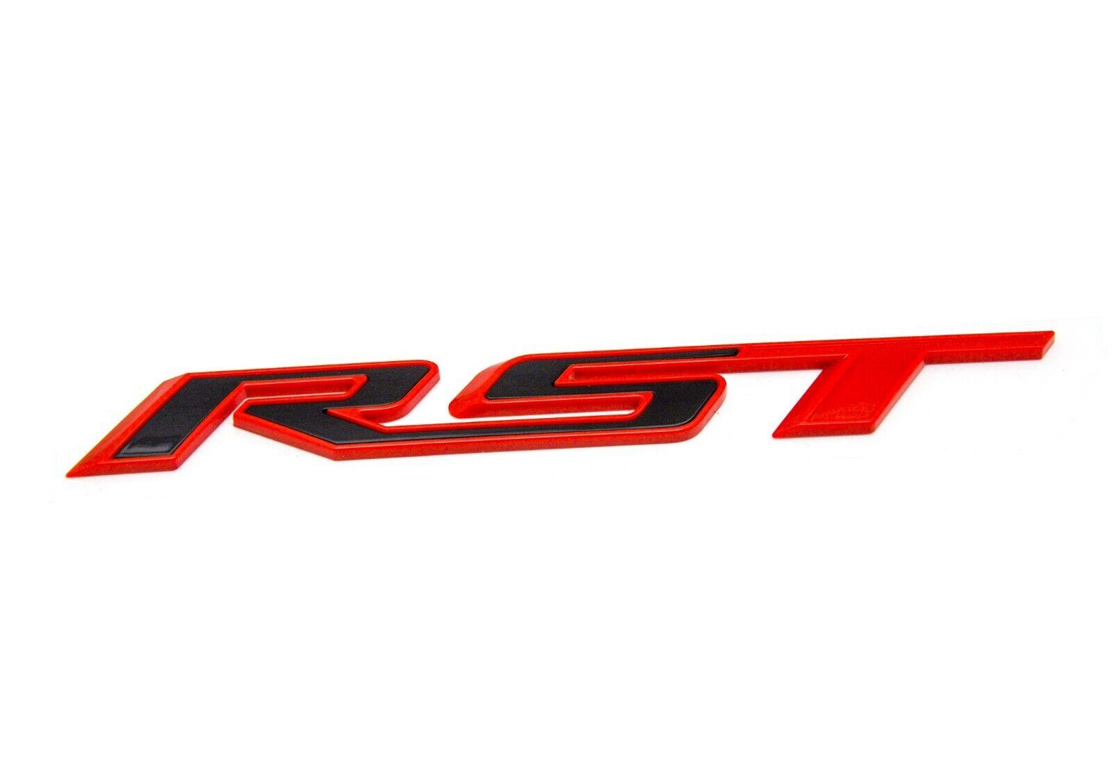 Black Red RST Tailgate Emblem OEM GM Chevrolet Silverado Tahoe Yukon SUV - KinglyDay