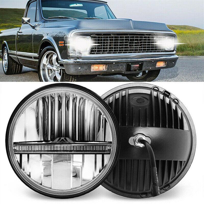 Newest 7" Round LED Headlight with Hi-Lo Beam - Perfect for Jeep Wrangler, Chevy C10 C20 - KinglyDay