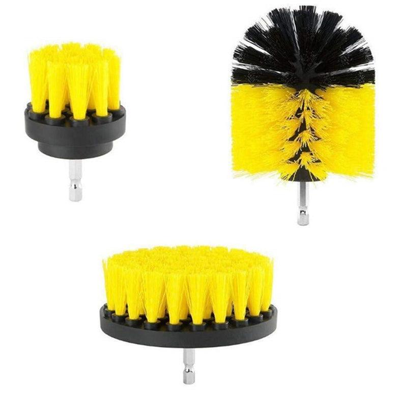 Drill Brush Power Scrubber Cleaning Brush - Extended Long Attachment Set, All-Purpose Drill Scrub Brushes & Car Polishing Pad Kit - KinglyDay