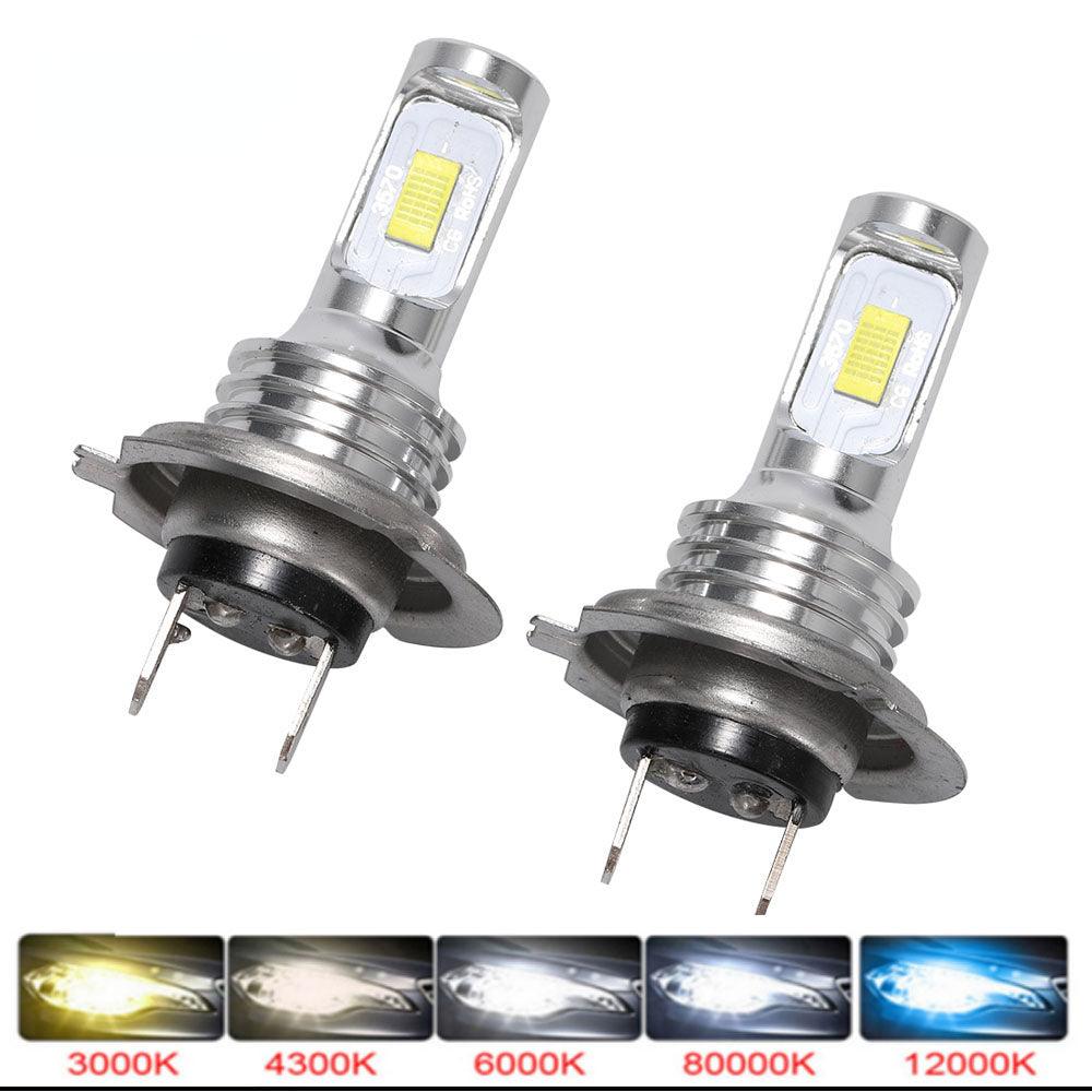 LED CSP Mini H7 LED Lamps For Cars Headlight Bulbs H4 led H8 H11 H6 Fog Light HB3 9005 HB4 Ice Blue 8000K 3000K Auto 12V - KinglyDay