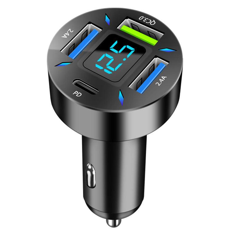 66W 4 Ports USB PD Quick Car Adapter Charger QC3.0 Type C,In-Car Adapter Fast Charging - KinglyDay