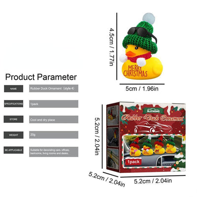 Christmas Car Yellow Duck Ornaments Duck Car Dashboard Decorative Sunglasses Necklace Ornaments Interior Auto Accessories Decor - KinglyDay