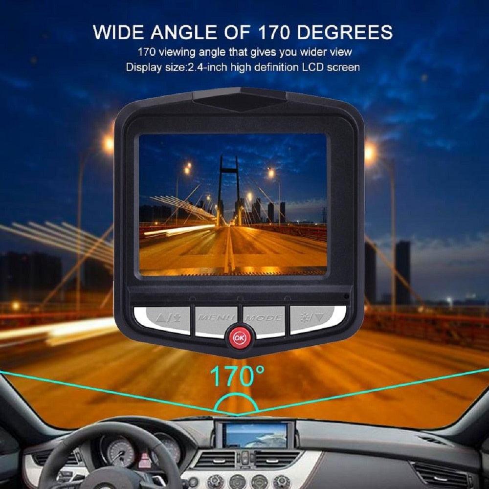 1080P 2.4" LCD Car DVR Camera IR Night Vision Video Driving Camcorder Recorder Shooting Angle 170° HD Camera G-Sensor Dashcam - KinglyDay