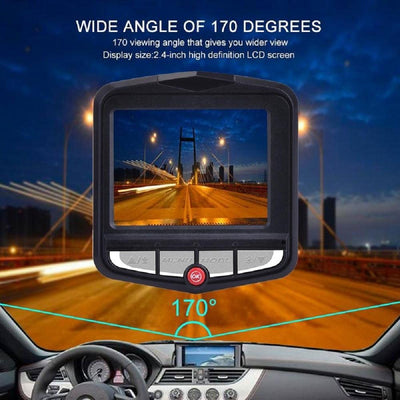 1080P 2.4" LCD Car DVR Camera IR Night Vision Video Driving Camcorder Recorder Shooting Angle 170° HD Camera G-Sensor Dashcam - KinglyDay