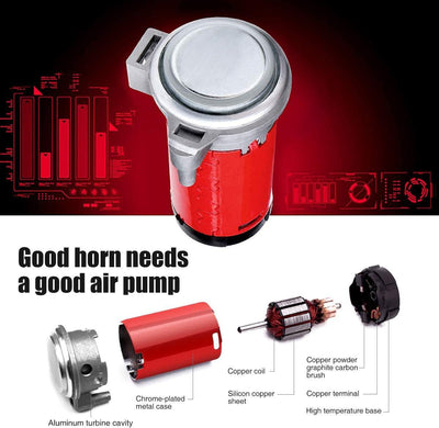 185dB Super Loud Air Horn Compressor Single Trumpet Train Car Truck Boat - KinglyDay