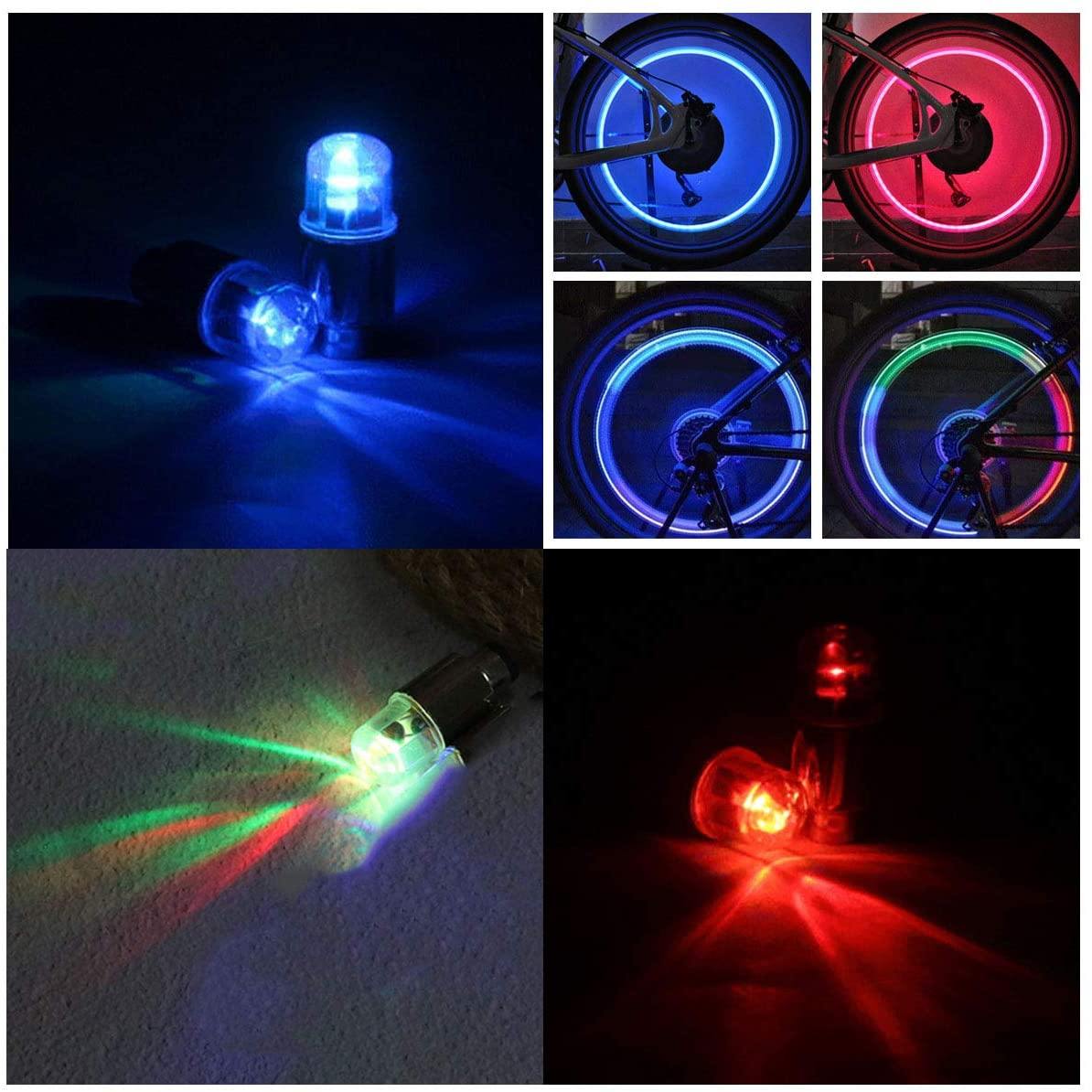 6PCS Car Auto Wheel Tire Tyre Air Valve Stem LED Light Cap Cover Accessories - KinglyDay